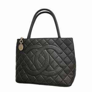 CHANEL Black Caviar Leather Reissue Tote Bag